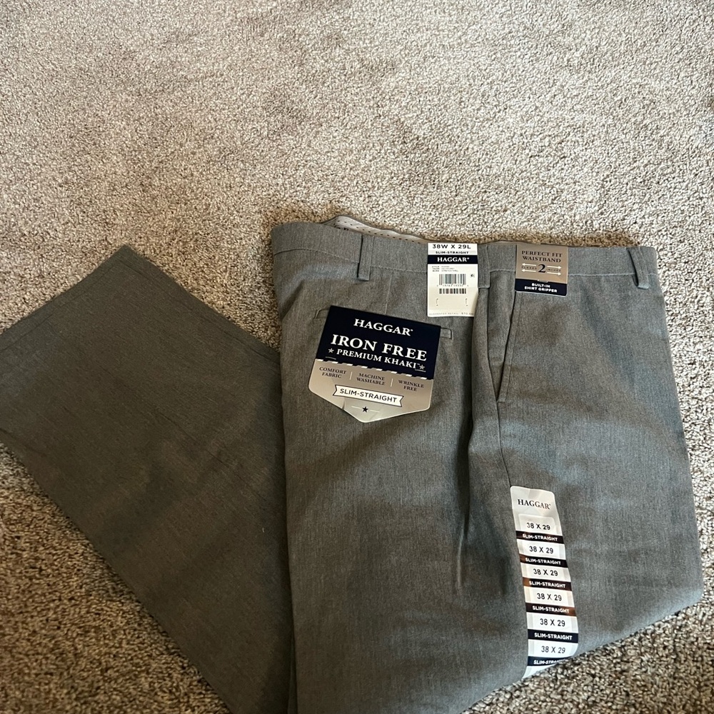 Haggar Men's Gray Pants